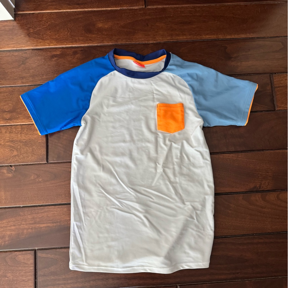Sunuva boys Color Block rash guard swim shirt with Pocket